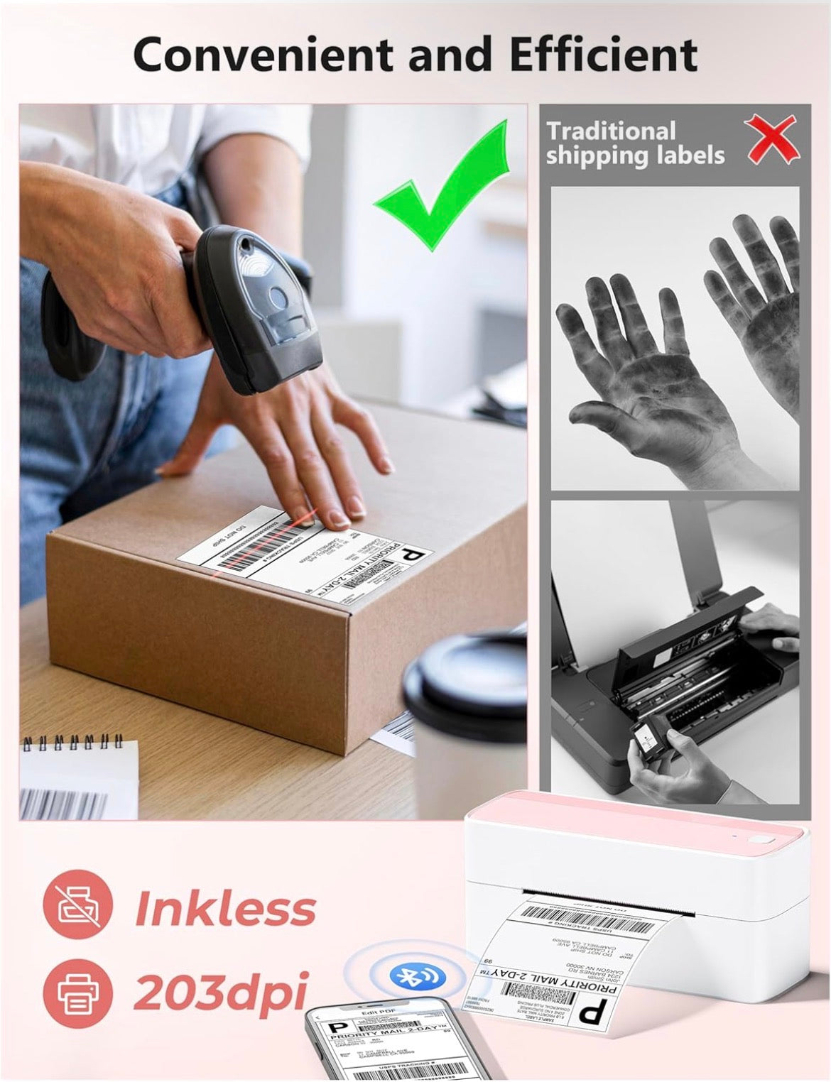 Nexvia™ Ultra-Porto Wireless Thermal Label Printer