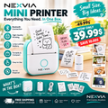 Nexvia T02 Thermal Label Printer Wireless Bluetooth Portable Label Maker