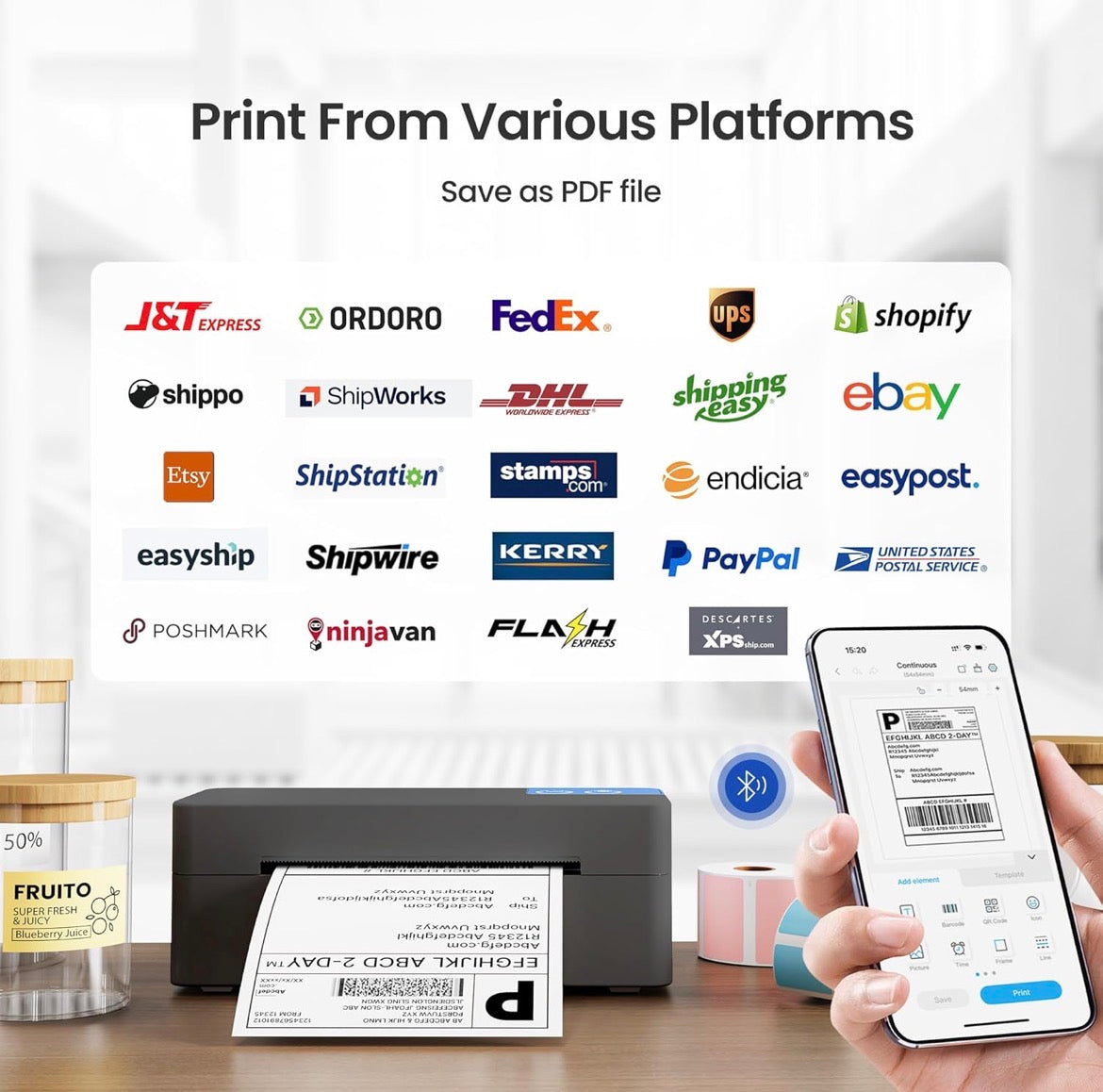 Nexvia™ Ultra-Porto Wireless Thermal Label Printer